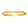 14K Yellow Gold Childrens Bangle with Diamond Cuts (5.50 mm), view 2