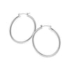 10k White Gold Polished Hoop Earrings (1.5x40mm)