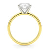 5 Carat Radiant Lab Grown IGI G/VS1 Diamond Solitaire Ring in 14K Yellow Gold