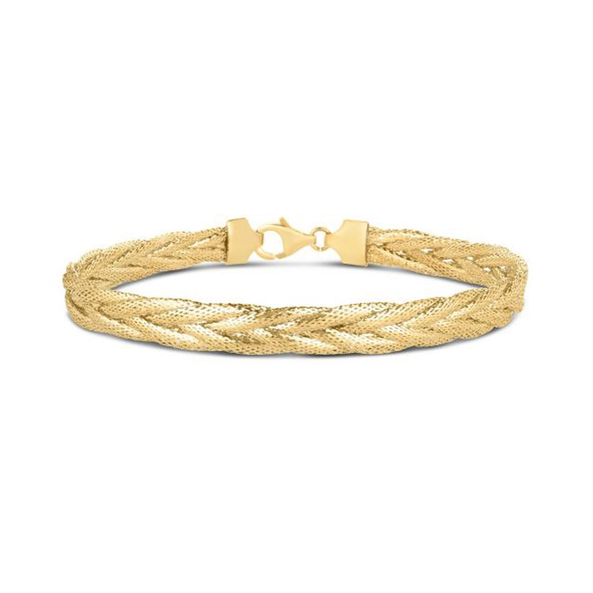 14K Yellow Gold Rapunzel Woven Bracelet (6.00 mm), view 2