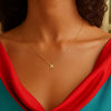 14K Yellow Gold Pisces Necklace, view 4