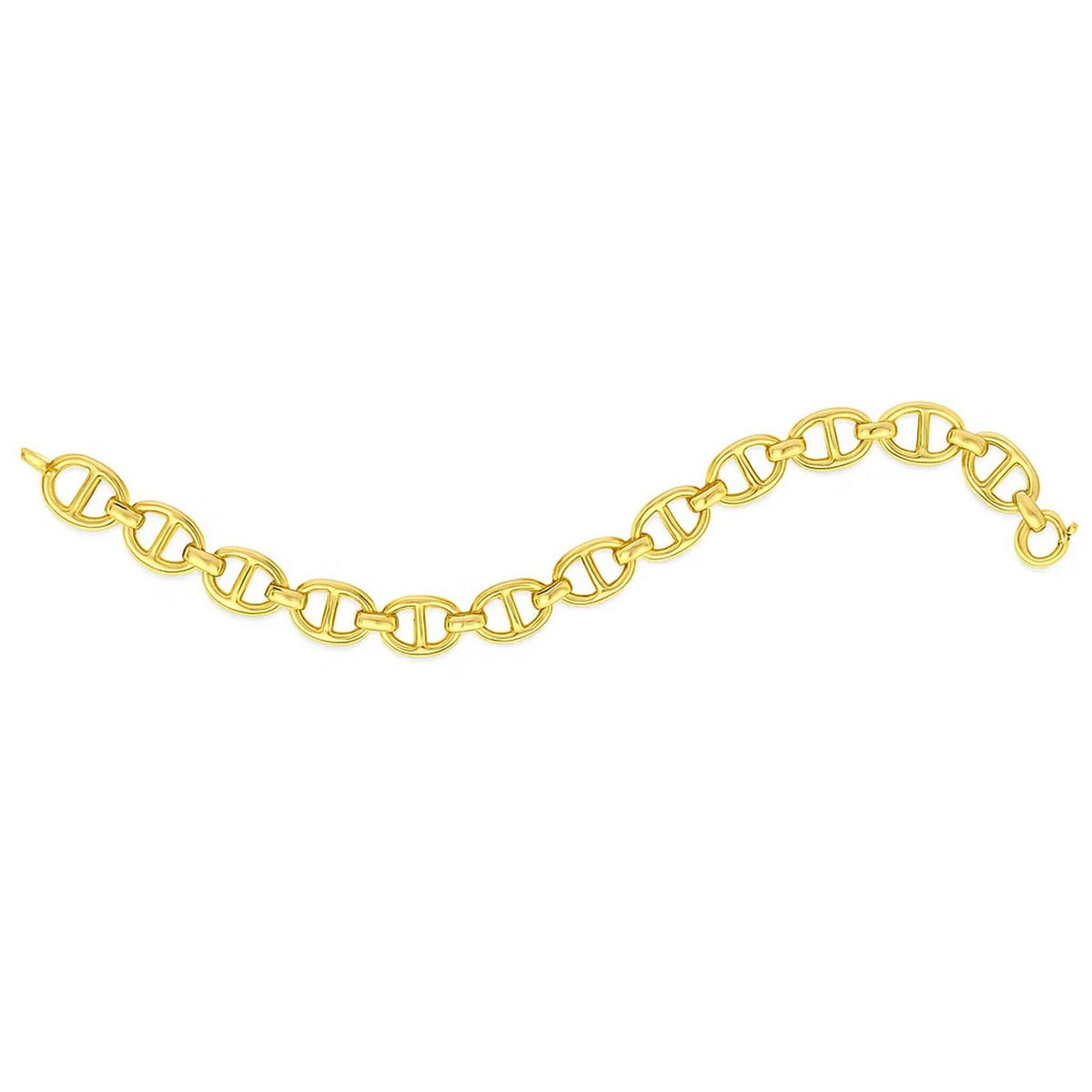 14K Yellow Gold High Polish Mariner Link Bracelet (8.80 mm), view 4