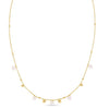 14K Yellow Gold Pearl and Scattered Bead Necklace