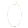 14K Yellow Gold Pearl and Scattered Bead Necklace, view 2