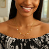 14K Yellow Gold Pearl and Scattered Bead Necklace, view 4