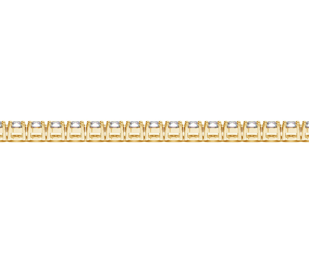 Lab Grown Round Diamond Tennis Bracelet in 14K Yellow Gold (7 cctw F/G VS2/SI1), view 3