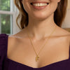 14K Yellow Gold Helium Initial F Pendant