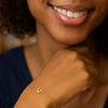 14K Yellow Gold Mini Initial U Bracelet, view 5