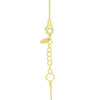 14K Yellow Gold High Polish Heart Red Cornelia Paste Necklace, view 2