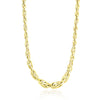 Polished Double Oval Link Chain Necklace in 14K Yellow Gold