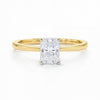 1 Carat Radiant Lab Grown IGI G/VS1 Diamond Solitaire Ring in 14K Yellow Gold