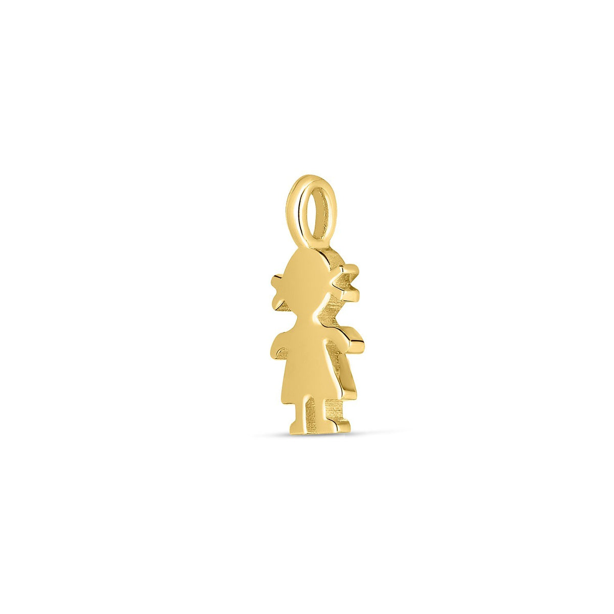 14K Yellow Gold Mini Girl Charm, view 2