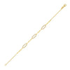 14K Yellow Gold Diamon Oro Paperclip Bracelet, view 4