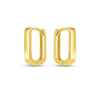 14k Yellow Gold Small Square Huggie Hoops