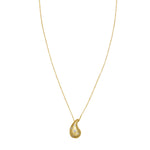 14K Yellow Gold Diamond Raindrop Necklace