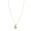 14K Yellow Gold Diamond Raindrop Necklace