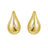 14K Yellow Gold Diamond Raindrop Earrings