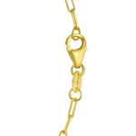14K Yellow Gold Blue Topaz Heart Necklace (1.50 mm), view 6