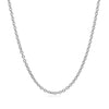 14k White Gold Round Cable Link Chain (1.9 mm)
