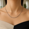 14k White Gold Round Cable Link Chain (1.9 mm)