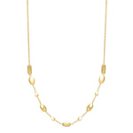 Adjustable Puff Pebble Necklace in 14K Yellow Gold