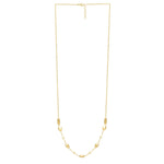 Adjustable Puff Pebble Necklace in 14K Yellow Gold, view 2
