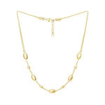 Adjustable Puff Pebble Necklace in 14K Yellow Gold, view 3