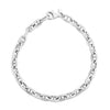 Sterling Silver Rhodium Plated Puffed Mariner Bracelet (5.90 mm), view 2