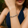 Sterling Silver Rhodium Plated Puffed Mariner Bracelet (5.90 mm), view 6