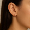Small Rice Hoop Earrings in 14K Yellow Gold, view 4