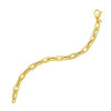 14K Yellow Gold Long Mirror Rolo Link Chain Bracelet (7.30 mm), view 2