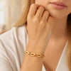14K Yellow Gold Long Mirror Rolo Link Chain Bracelet (7.30 mm), view 3