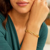 14K Yellow Gold Long Mirror Rolo Link Chain Bracelet (7.30 mm), view 4