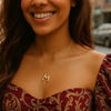 14K Yellow Gold Helium Initial M Pendant
