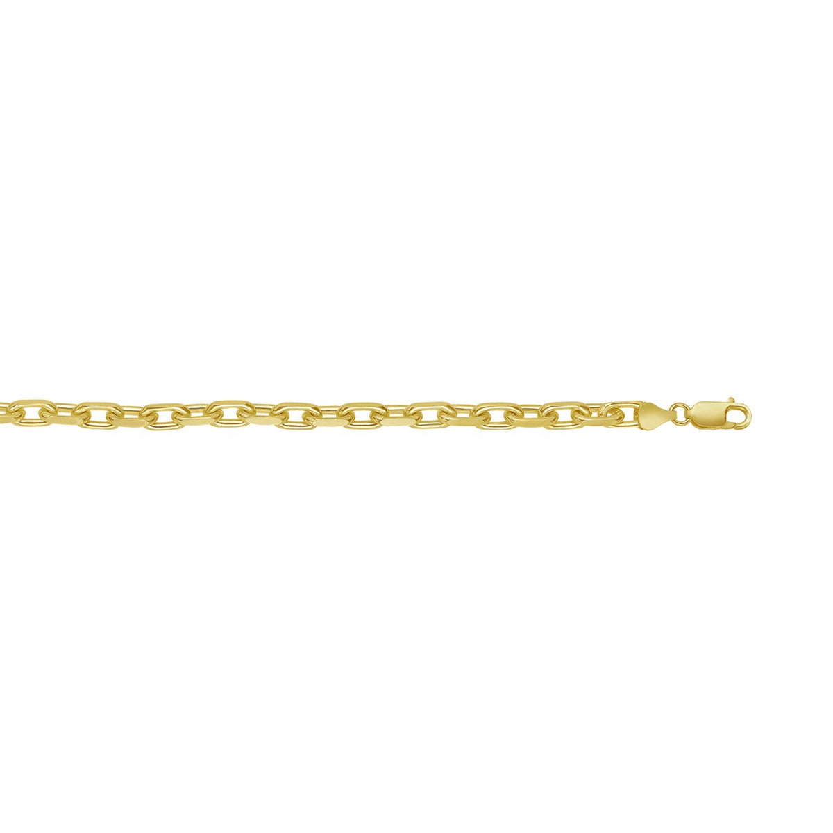Sterling Silver Gold Plated French Cable Chain (5.60 mm), view 3
