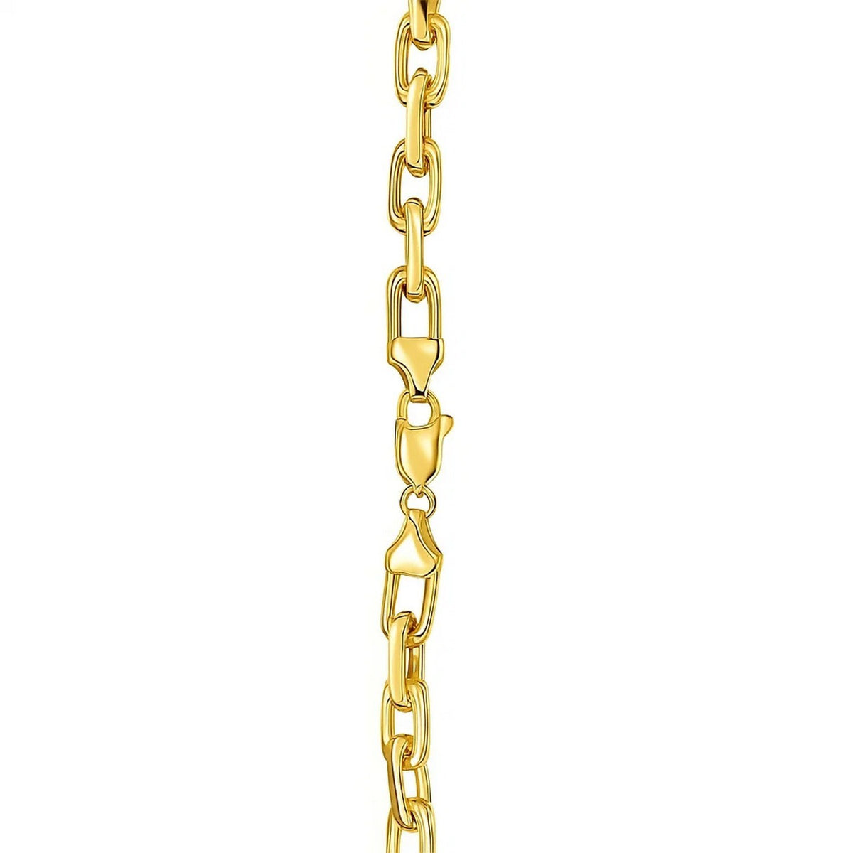 Sterling Silver Gold Plated French Cable Chain (5.60 mm), view 4