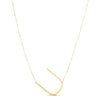 14K Yellow Gold Yours Truly Large Initial U Necklace
