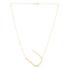 14K Yellow Gold Yours Truly Large Initial U Necklace, view 2