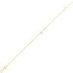 14K Yellow Gold Mini Initial L Bracelet