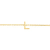 14K Yellow Gold Mini Initial L Bracelet, view 3