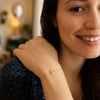 14K Yellow Gold Mini Initial L Bracelet, view 5
