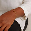 14K Yellow Gold Mini Initial L Bracelet, view 6