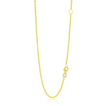 14k Yellow Gold Adjustable Cable Chain (1.50 mm), view 2