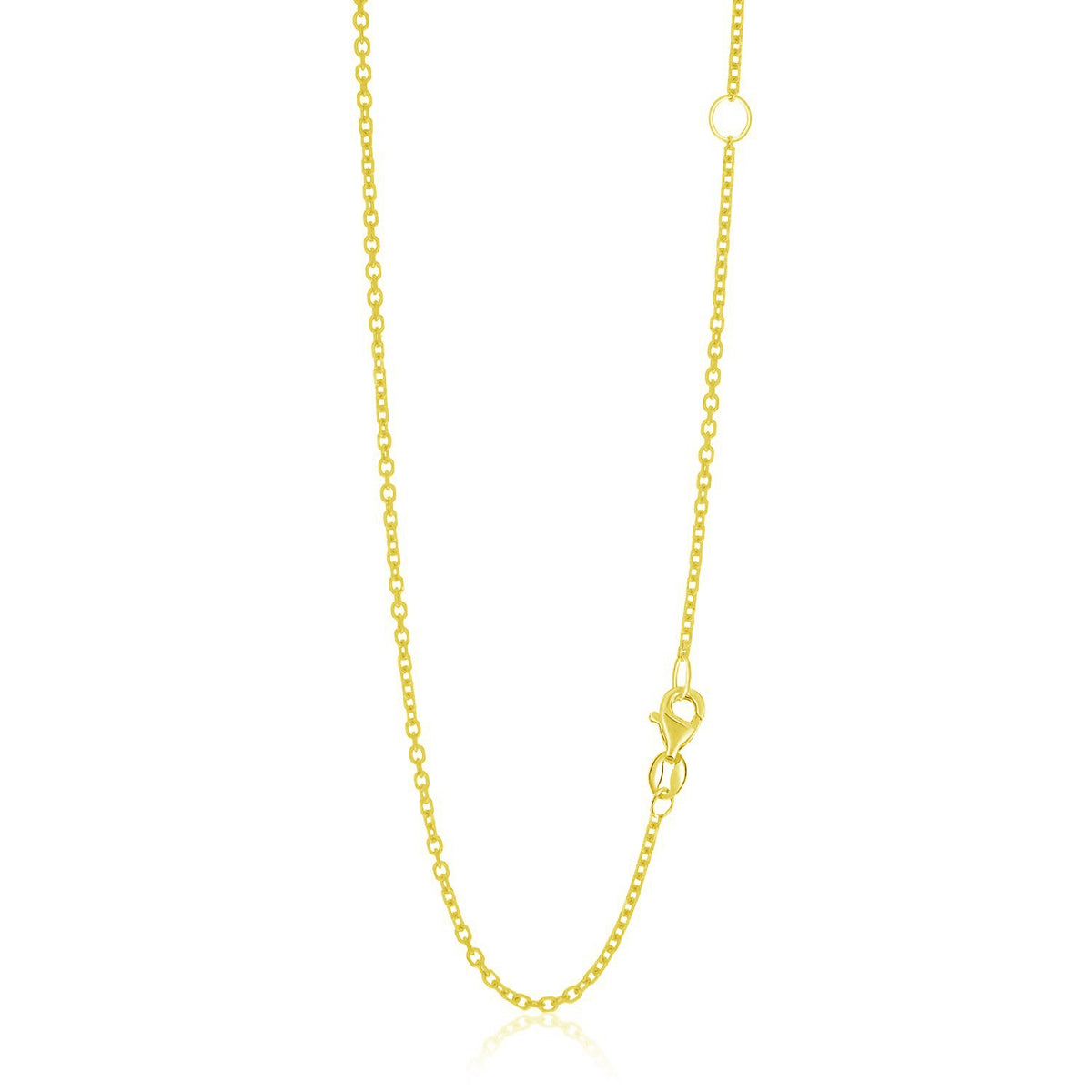 14k Yellow Gold Adjustable Cable Chain (1.50 mm), view 2