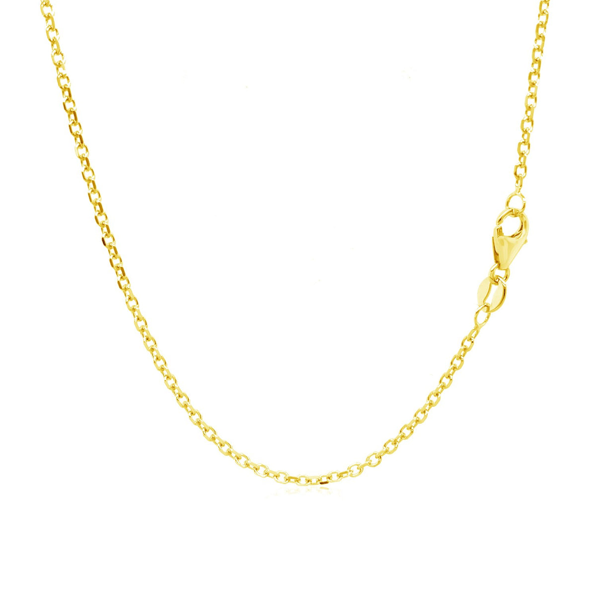 14k Yellow Gold Adjustable Cable Chain (1.50 mm), view 3