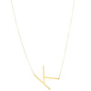 14K Yellow Gold Yours Truly Large Initial K Necklace