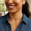 14K Yellow Gold Yours Truly Large Initial K Necklace, view 4