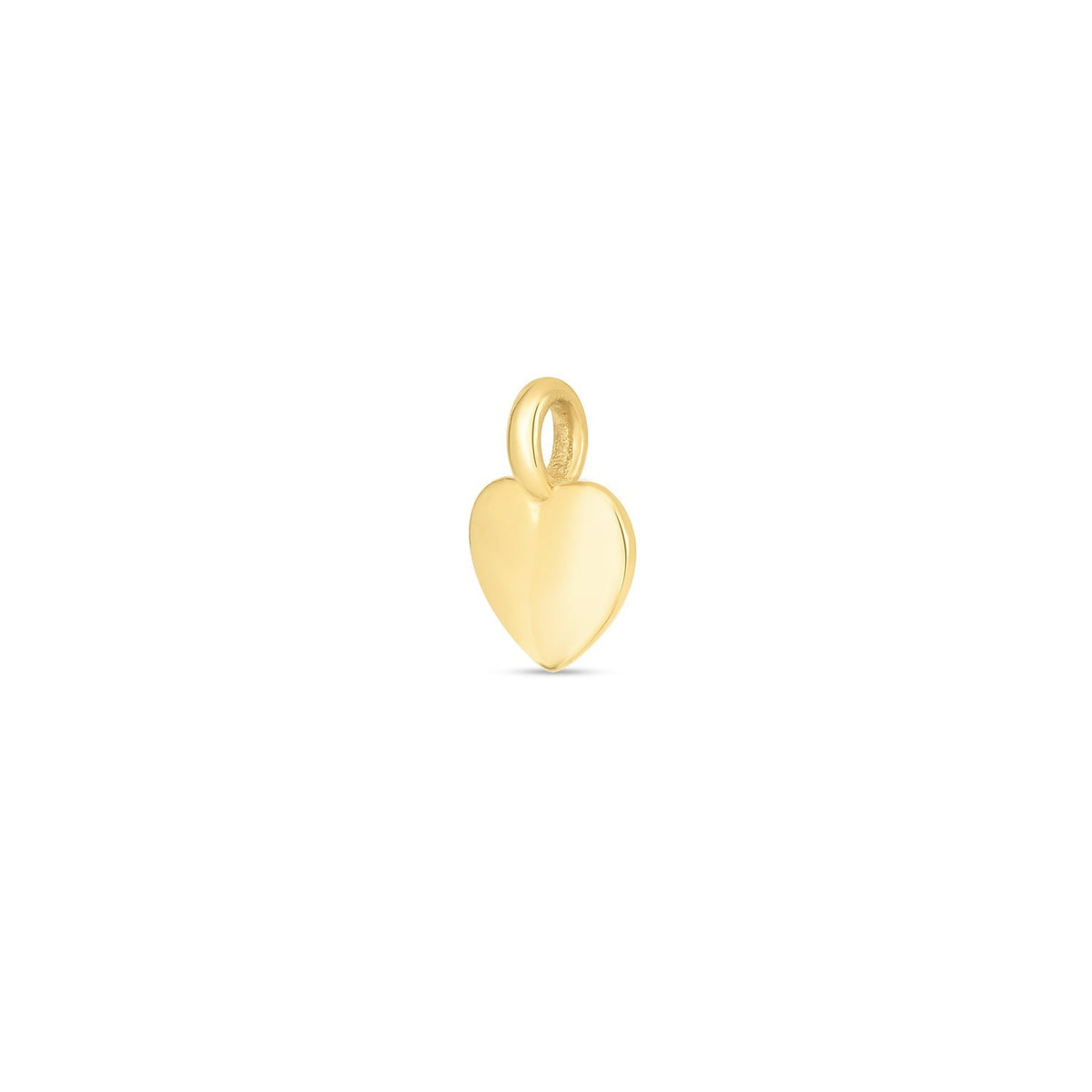 14K Yellow Gold Mini Heart Charm, view 2