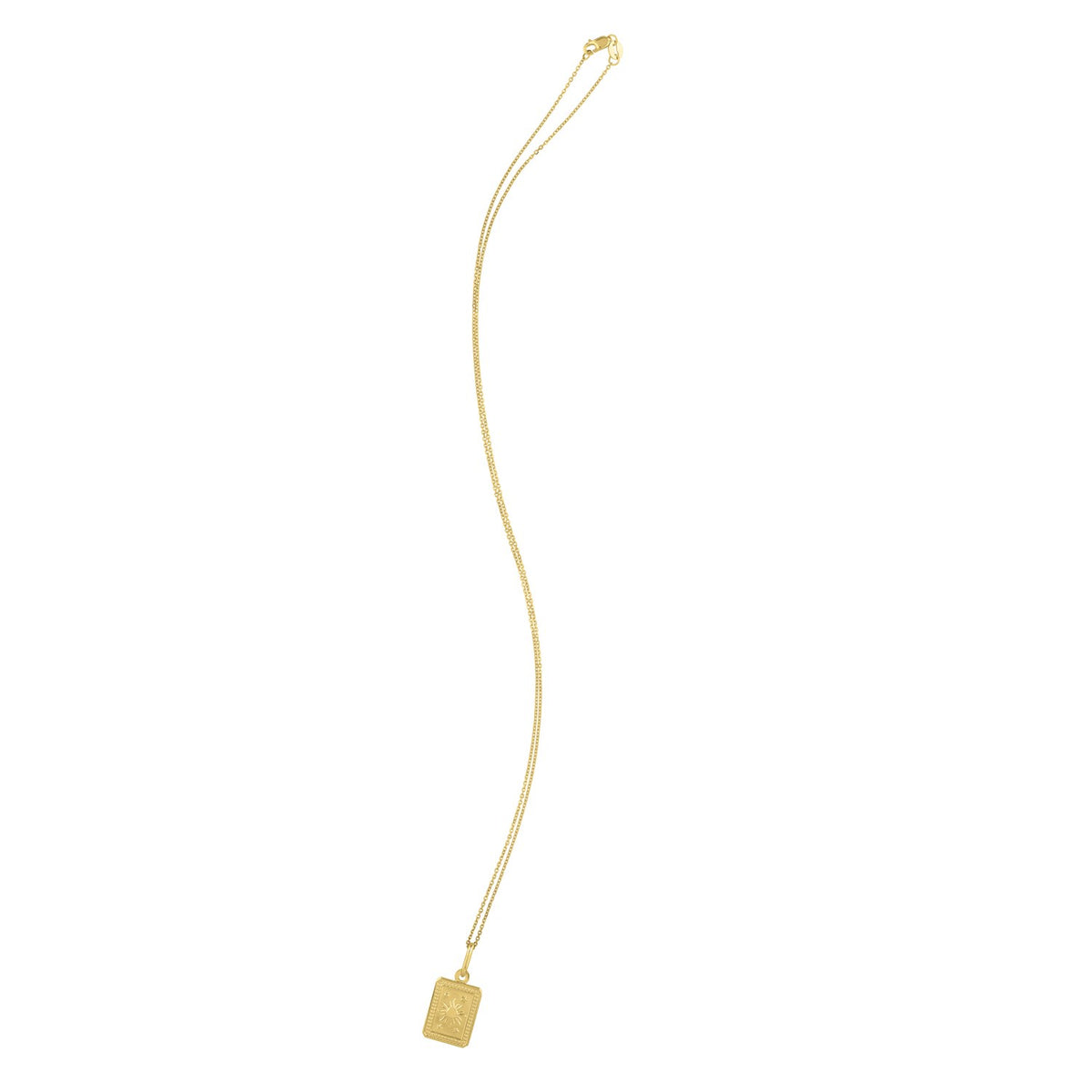Sun and Stars Necklace in 14K Yellow Gold, view 3