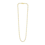 Two Tone Bar and Bead Necklace in 14K Gold, view 2